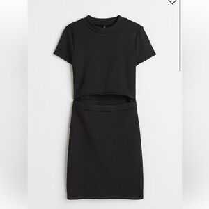 H&M Divided Black Cutout Bodycon Dress